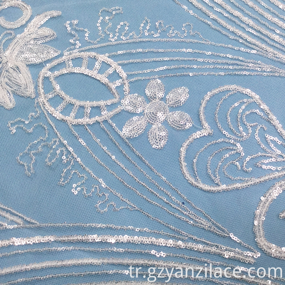 Clear Sequin Lace